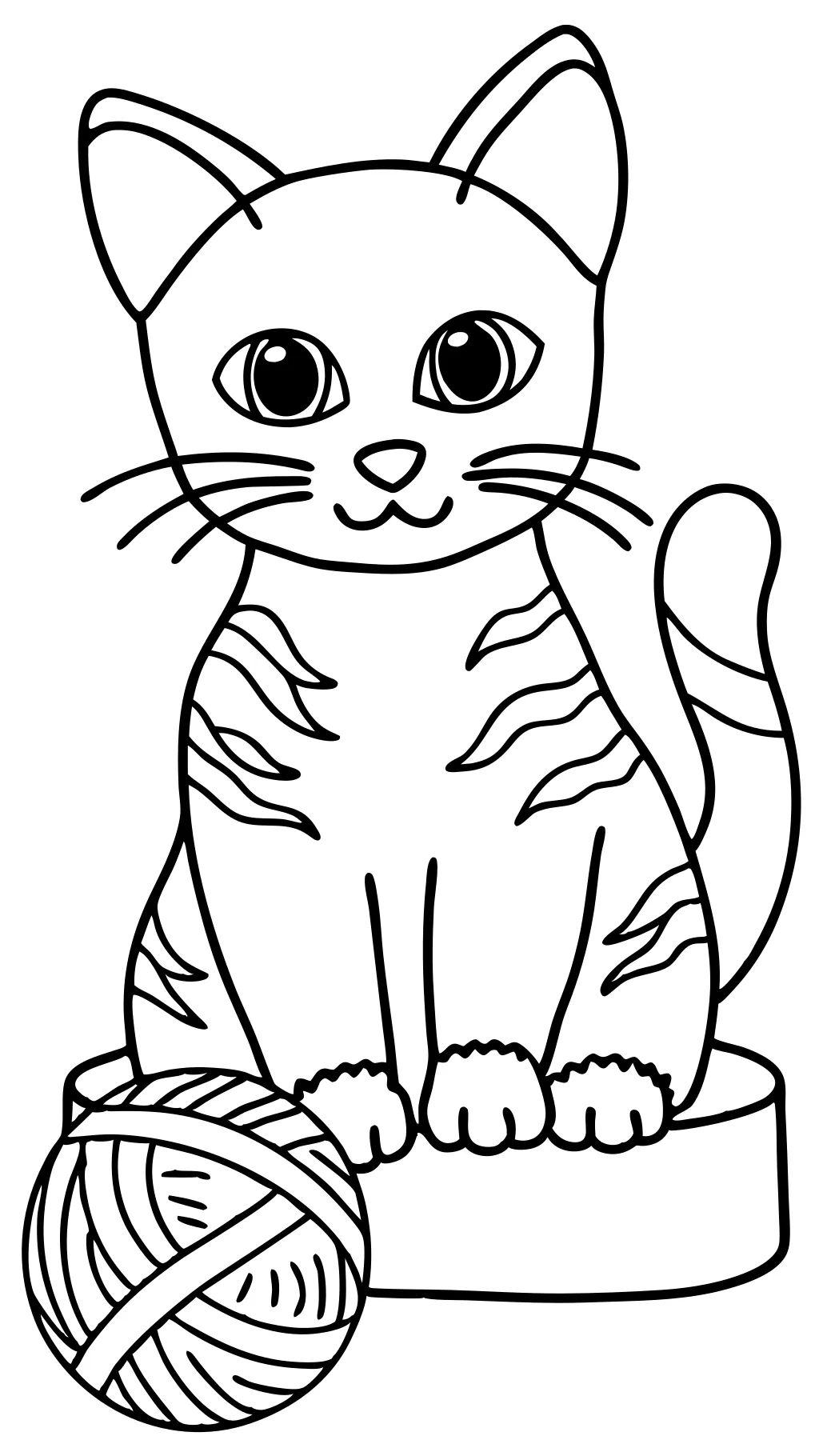 coloriages de chat simples